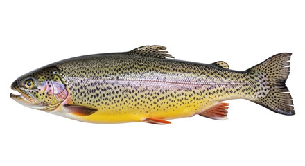 Isolated Cutthroat Trout in Studio Lighting with Detail, Freshwater Fish, Sporting Theme, Bait