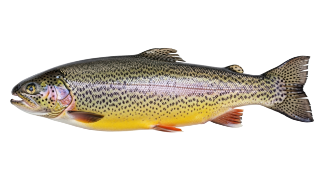 Isolated Cutthroat Trout in Studio Lighting with Detail, Freshwater Fish, Sporting Theme, Bait