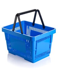 Blue plastic shopping basket (1)