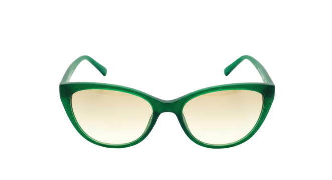 Isolated green cat eye style fashion sunglasses product image for ecommerce shop website - Powered by Adobe