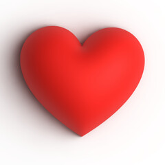 red heart isolated 3d icon vector illustration 