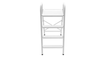 Isolated step ladder for household tasks and home renovation projects equipment metal construction