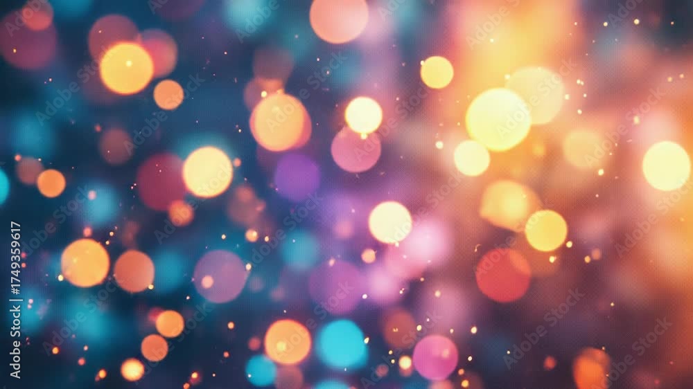 Wall mural abstract bokeh lights creating vibrant sparkling background