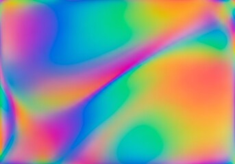 Obraz premium Vibrant spectrum fluid art, a rainbow colored smooth gradient scene