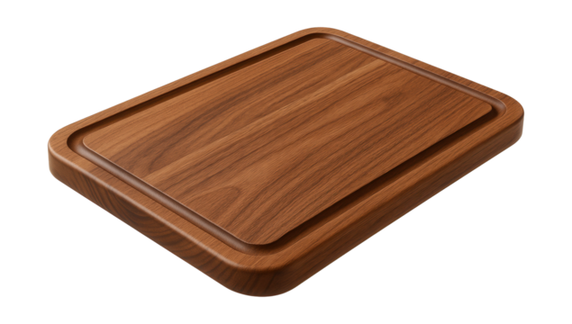 Reversible wooden cheese board with a juice groove, perfect for cheese and charcuterie.