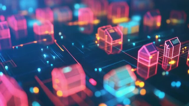 Digital real estate network creating virtual property market