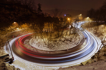 night traffic in the city