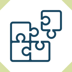 Fototapeta premium Puzzle Icon