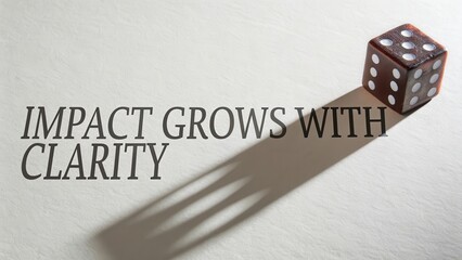 Impact Grows with Clarity: A Dice and Shadow Composition