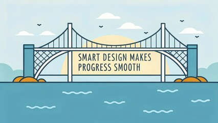 Innovative Bridge Design Symbolizing Progress and Creativity