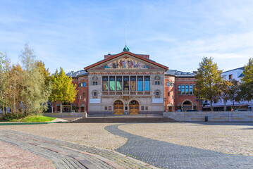 Aarhus theatre at Bispetorvet opposite the cathedral. Art Nouveau building by Danish architect Hack...