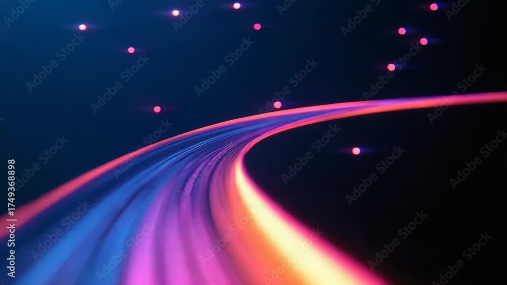 Canvas Prints colorful light streaks representing speed and data transferring
