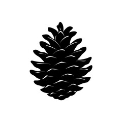 Silhouette drawing of a pinecone