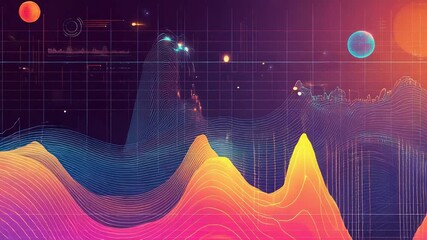 Abstract data visualization showing financial market analysis - Powered by Adobe
