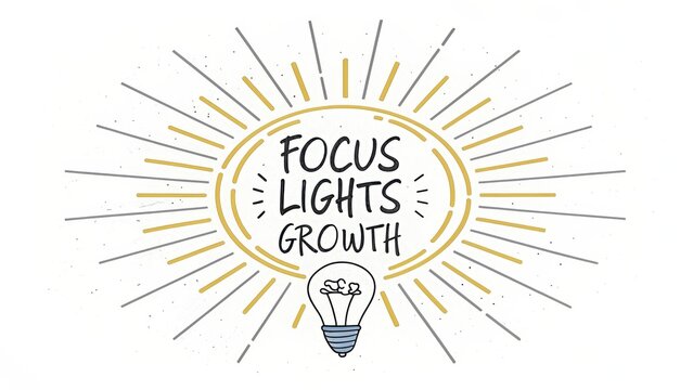 Inspirational Concept of Focus and Growth with Light Symbolism