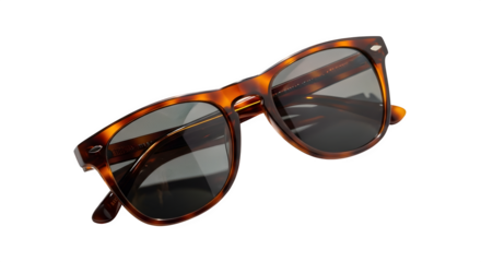 Classic sunglasses isolated on transparent background, a timeless fashion statement piece