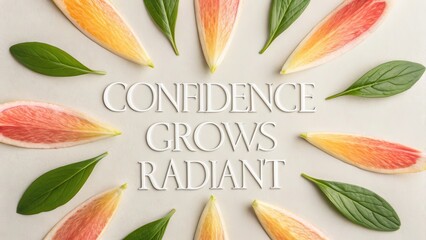 Inspirational Floral Arrangement with Confidence Message Displayed