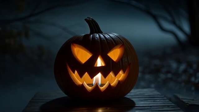 halloween pumpkin on a dark background