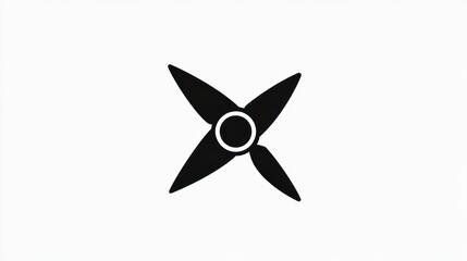 Simple stylized ninja star graphic design