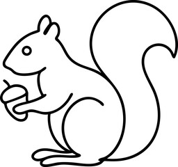 Squirrel Holding Acorn Icon