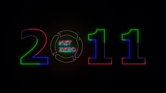 2011 neon line text. Abstract 2011 neon text animation ,Four color neon Glowing neon number text background Mk video animated .Happy new year 2014 greetings new year ... See More