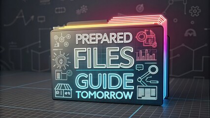 Neon Style Prepared Files Guide Design for Tomorrow's Projects