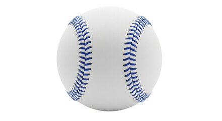 Isolated baseball with blue stitching on a bright surface, ready for play or game day