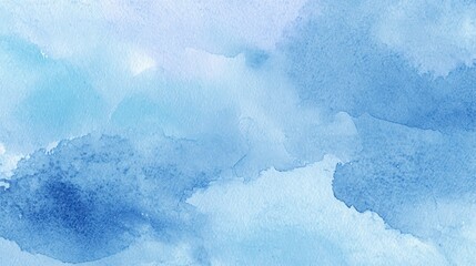 Obraz premium A serene watercolor artwork featuring soft shades of blue and subtle textures, evoking a calm and tranquil atmosphere.