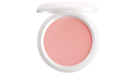 cosmetic makeup powder compact foundation top view 3d rendering	