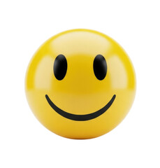Fototapeta premium Happy Yellow Smiley Face transparent bg, cutout PNG