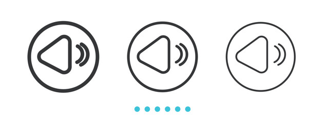 Media Player Icon. Thin line icon vector