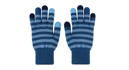 Isolated striped gloves for winter or fall weather accessory clothing cold weather style