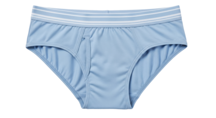Isolated man's light-blue cotton briefs, breathable underwear for comfort and support