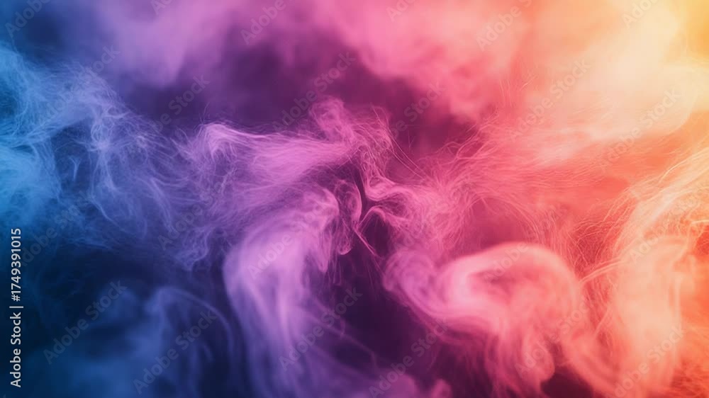 Canvas Prints colorful smoke cloud texture creating a vibrant abstract background