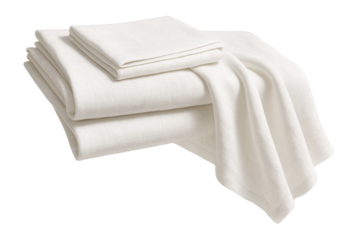 Crisp white linen sheets that bring a touch of elegance to any bedroom.