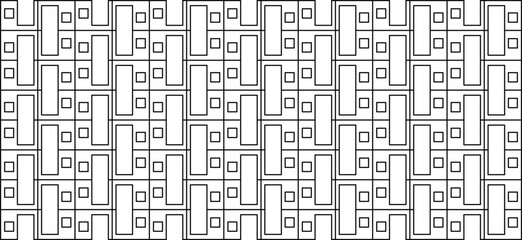 Interlocking Geometric Grid Pattern in Monochrome.