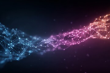 A mesmerizing digital representation of interconnected nodes with vibrant colors, creating a dynamic network and symbolizing technology, connectivity, and innovation.