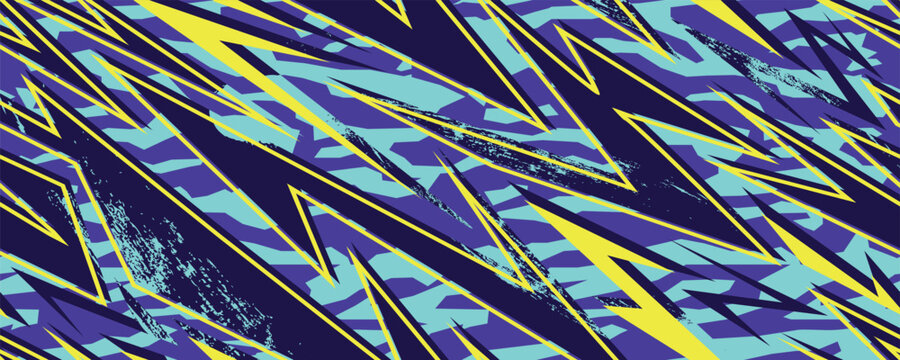 Vector seamless camo tiger stripe army fatigue pattern design