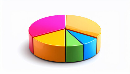 Obraz premium Colorful Pie Chart Diagram