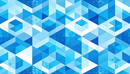 Abstract geometric pattern in shades of blue