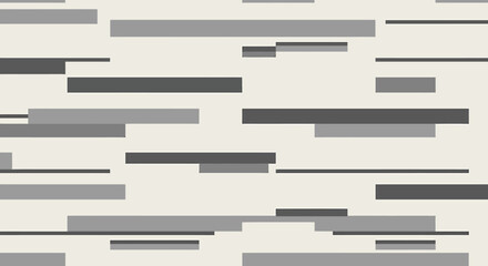 Abstract pattern of overlapping horizontally oriented gray and dark gray rectangles on a pale background