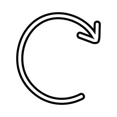 Hand drawn arrow icon vector. Direction illustration sign, Handmade. Pointer symbol or logo.