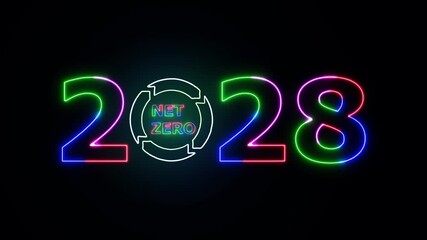 2028 neon line text. Abstract 2028 neon text animation ,Four color neon Glowing neon number text background Mk video animated .Happy new year 2028 greetings new year ... See More - Powered by Adobe