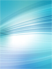 Aqua Blue Abstract Wave Background with Smooth Light Lines