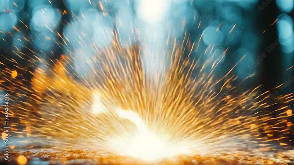 Wall mural magic energy light explosion sparks creating mystical abstract patterns