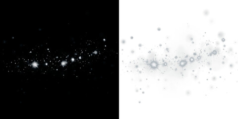 Abstract starry night sky overlay with shimmering stars and soft bokeh effects, creating a dreamy atmosphere for creative design projects and digital art applications