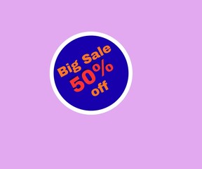 big sale 50%,  big sale, offer sale, percent logo