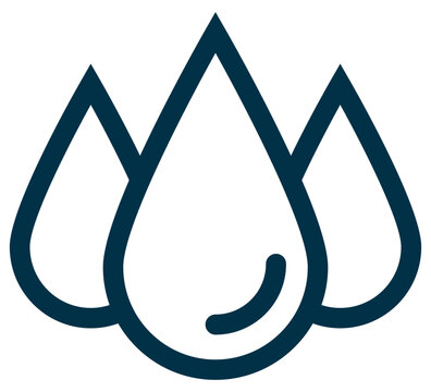 Total Fat icon vector illustration with droplets symbolizing oil content and lipid measurement for nutrition label design.
