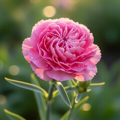 Pink Carnation Blossom in Soft Light - A Floral Portrait.