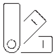 palette pixel icon, 8-bit. Isolated vector illustration.